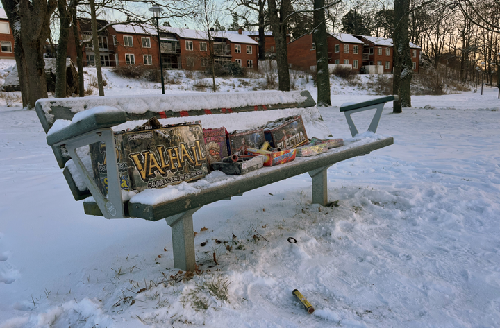 Rester av fyrverkerier, kastade ölburkar och dumpade julgranar är några av de värsta skräpen just nu enligt svenskarna. Foto: Håll Sverige Rent