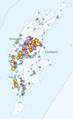 Här finns härdarna och de största koncentrationerna av almsjukan på Gotland enligt årets inventering.