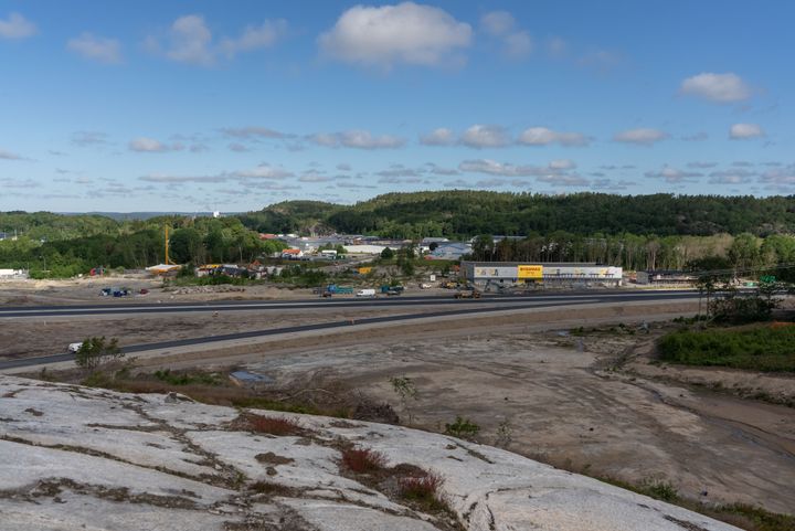 E6 Stenungsund under återuppbyggnad.