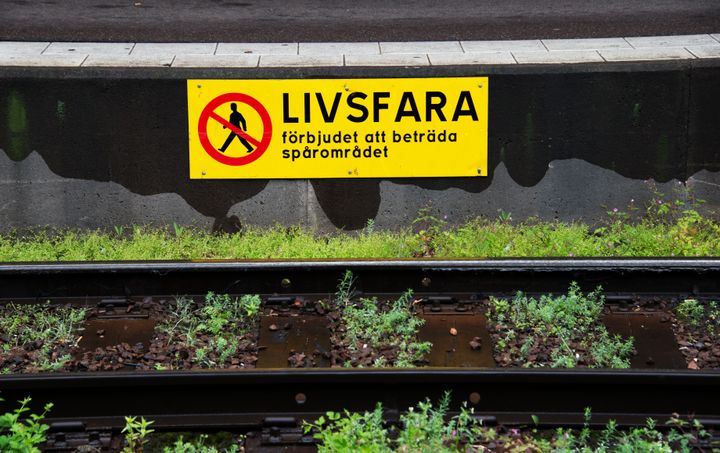 LIVSFARA Förbjudet att biträda spårområdet Bild Trafikverket