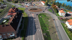 Genomfarten i Mora Strandenrondellen Foto: Trafikverket