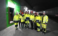 Besök nere i E4 Förbifart Stockholm vägtunnel. Foto: Trafikverket