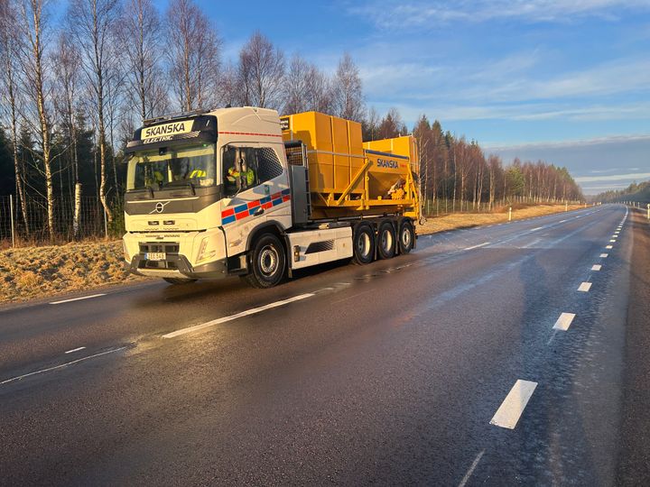 Ellastbil i Ljungby. Foto: Skanska
