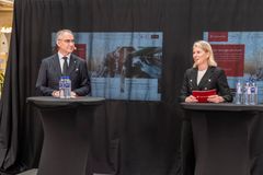 Roberto Maiorana generaldirektör Trafikverket och Cathrine Sandegren, kommunikationsdirektör, Trafikverket. Foto: Andreas Gärdnert.