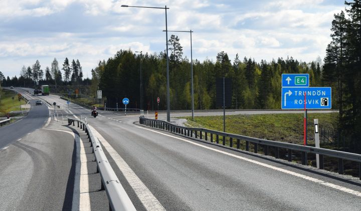 Trafikverket bygger om södra infarten till Rosvik.