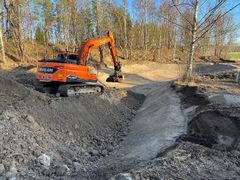 Nya dammen under byggnation