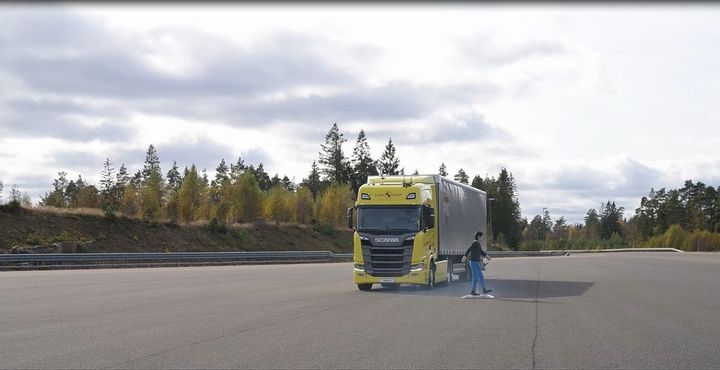 Euro NCAP krocktest av lastbilar. Foto: Euro NCAP