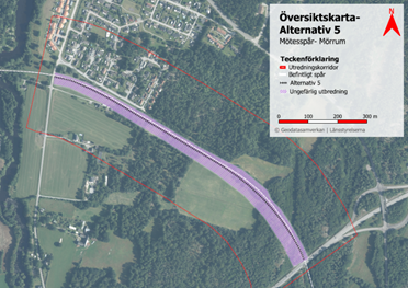 Utredningsområde öster, alternativ 5