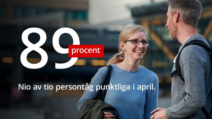 Punktligheten ökade gentemot april 2025 och 2024. Foto: Johan Alp/Johnér