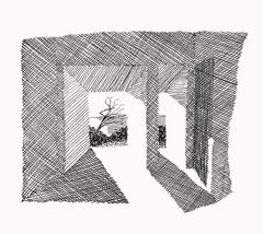 Illustration ur "Meningen med hus – varför vi bryr oss om husen", av författaren Rasmus Wærn. Boken är skriven för att kunna läsas av alla med intresse för hur vi ska bygga vårt samhälle.