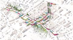 Övre och Stadsparkskvarteren i centrala Trelleborg.