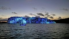 Philipp Franks verk LITHOGENESIS från Island of Light 2025