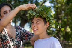 Make your own leafy crown during Midsummer at Skansen.