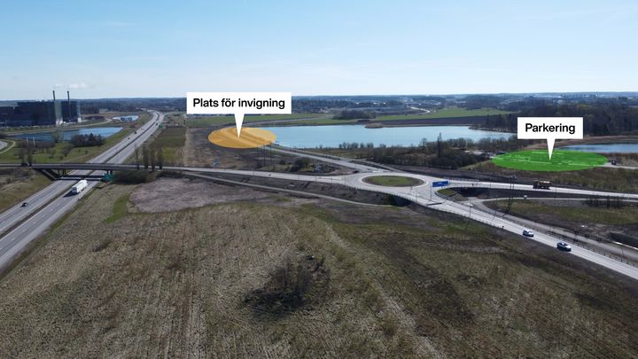 Bild över området för invigningen